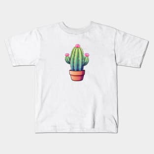 Floral Cactus Art Kids T-Shirt